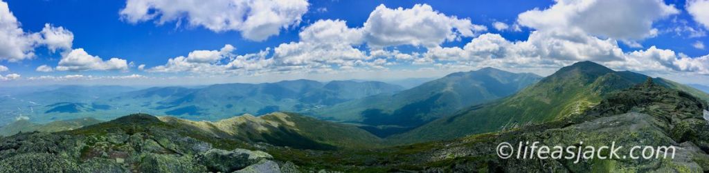 A view of the White Mountains in New Hampshire from the Crawford Path