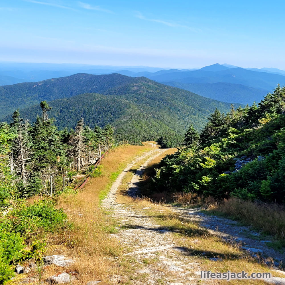 the view north from Mount Ellen in Vermont on the Long Trail.