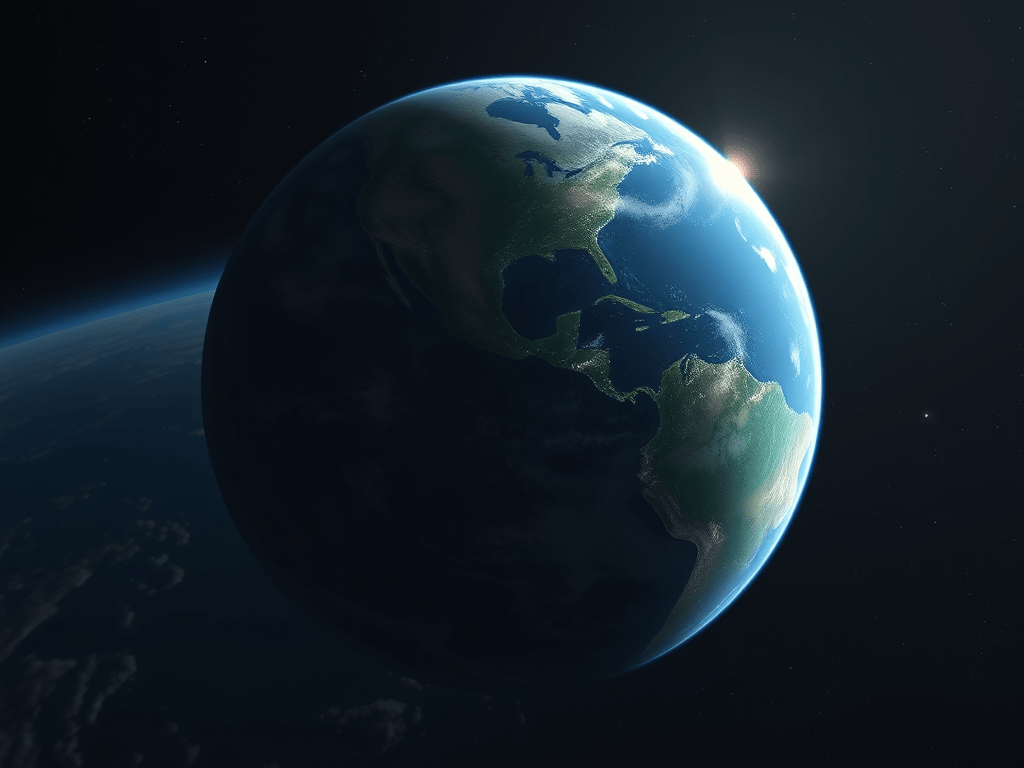 the earth, as seen from space.